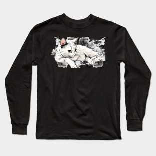 Cat on the smoke Long Sleeve T-Shirt